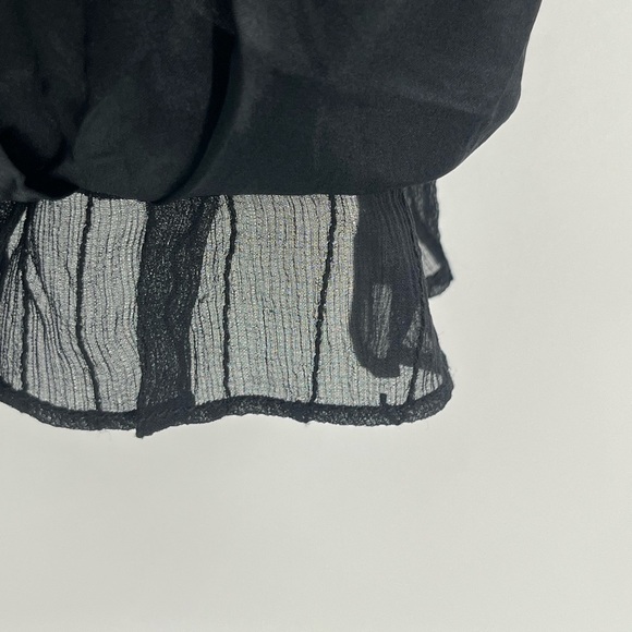 AX/Armani Exchange Black Silk Sleeveless Mini Dress - Picture 3 of 12